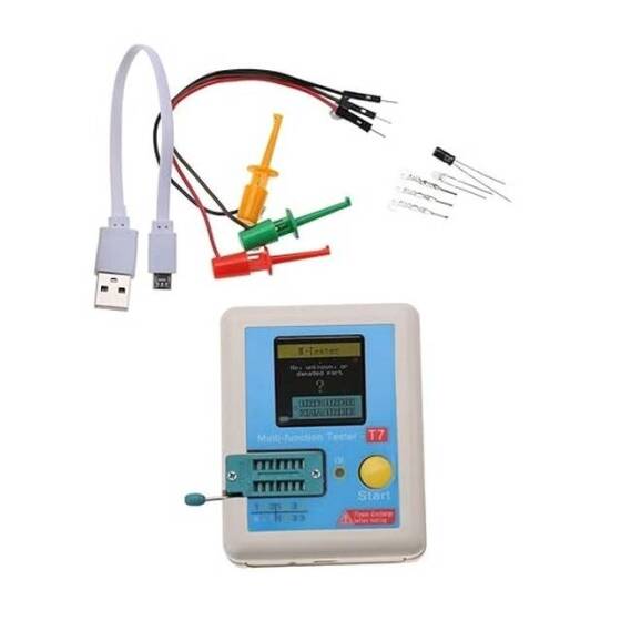 LCR-T7 Transistor Tester, LCR Multifunction Full Color Graphic Display TFT Transistor Meter for Measuring Triodes Diodes Resistors Capacitors Inductors Thyristors - 4
