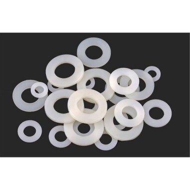 M2-5x5x1mm Black Nylon Flat Washer - 3