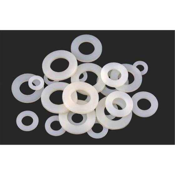 M2-5x5x1mm Black Nylon Flat Washer - 3