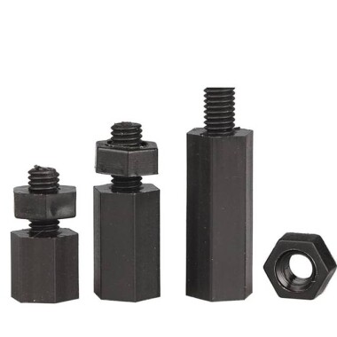 M2-5x8+6mm White Hexagonal Nylon Column Single Head - 5