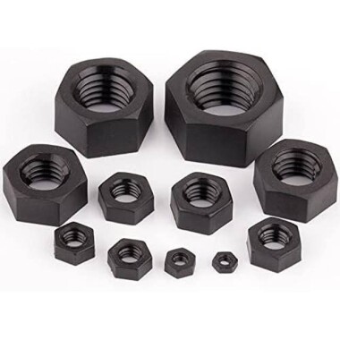 M2 Black Hexagonal Nylon Nut - 1