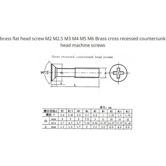 M2.5 10mm Brass Cross Pan Head Screw - 2
