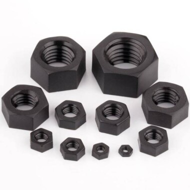 M6 Black Hexagonal Nylon Nut - 1