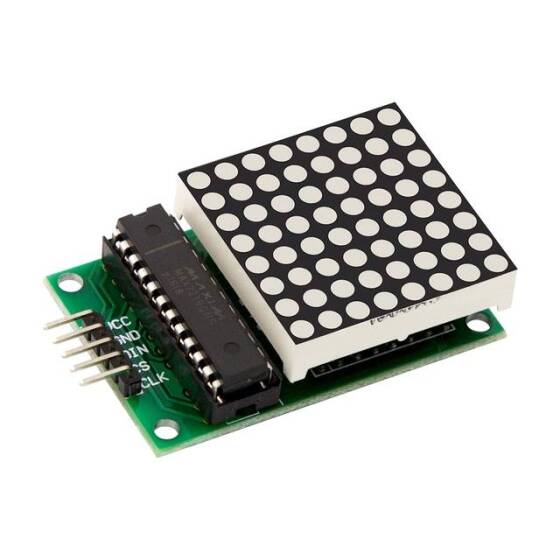 MAX7219 8x8 Dot Matrix Led Module With Cable Red - 4