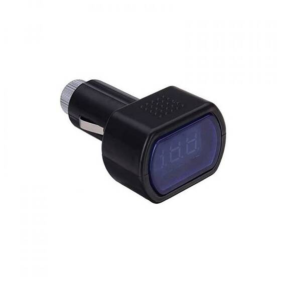 Mini Car LCD Battery Voltage Meter Monitor 12V Black - 3