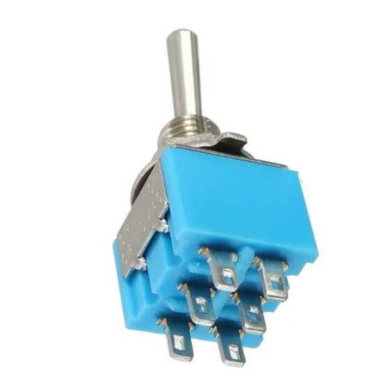 Mini MTS-203 6 Pin DPDT ON-OFF-ON 6A 125VAC Toggle Switches - 3