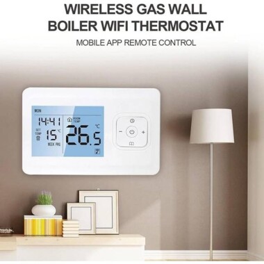 MK70GC Smart WiFi Thermostat LCD Touch Screen Boiler Type Remote Temperature Control 3A For Tuya APP-Black Panel - 4