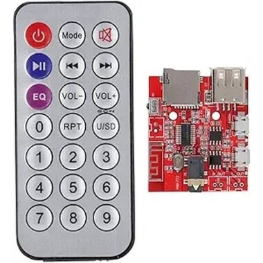 MP3 Bluetooth 4.1 Decoding Module Audio Frequency Receiving Board With Remote Control - With Battery - 1