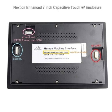 Nextion NX8048K070-011C 7 Inch Capacitive Touch Screen Man-machine Interface HMI Kernel Enhanced Version with Protective Shell - 4
