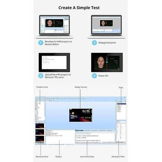 Nextion NX8048P070-011R 7 Inch Resistive Touch Screen Man-machine Interface HMI Kernel Enhanced Version - 7