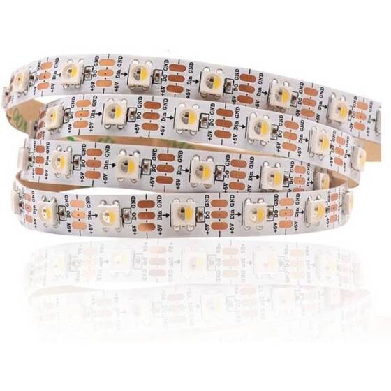 Non-Waterproof 5V SK6812 RGBWW 5050 White SMD LED Strip 60 LED/Meter Flexible 5M/Roll IP30 - 1