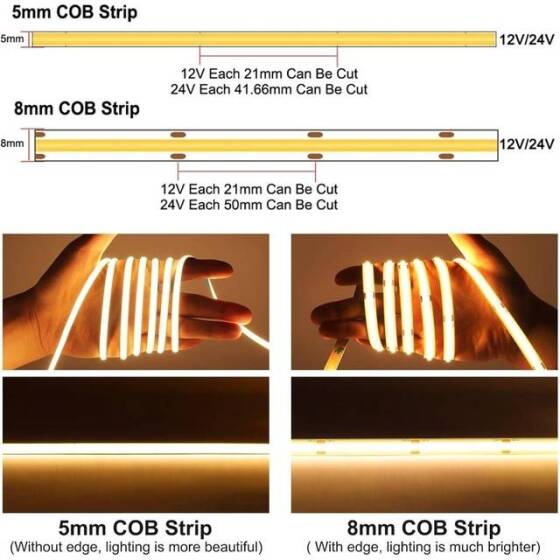 Non-Waterproof Red 3014 12V SMD LED Strip 90 LED/Meter Flexible 5M/Roll - 2