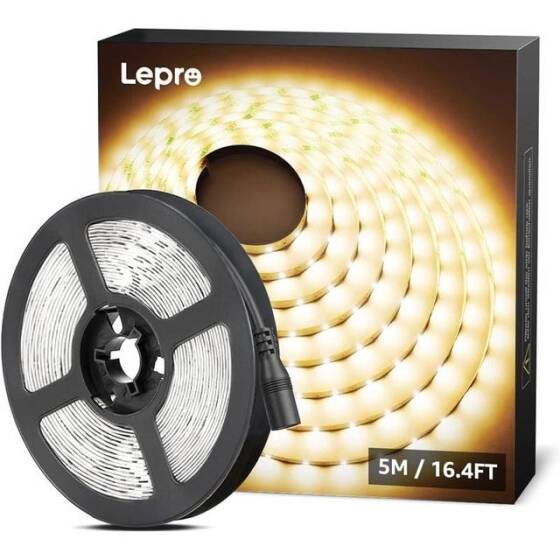 Non-Waterproof Warm White 3014 12V SMD LED Strip 90 LED/Meter Flexible 5M/Roll - 1