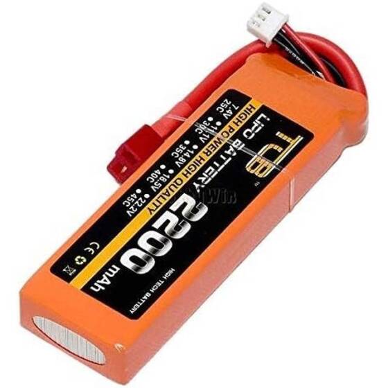 Orange TCB 11.1V 5200MAH 25C Model Airplane Lithium Battery XT60 Female - 1