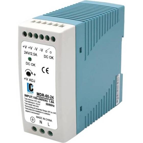 Original Delta DRP024V60W1AA Guide Rail Switching Power Supply - 1