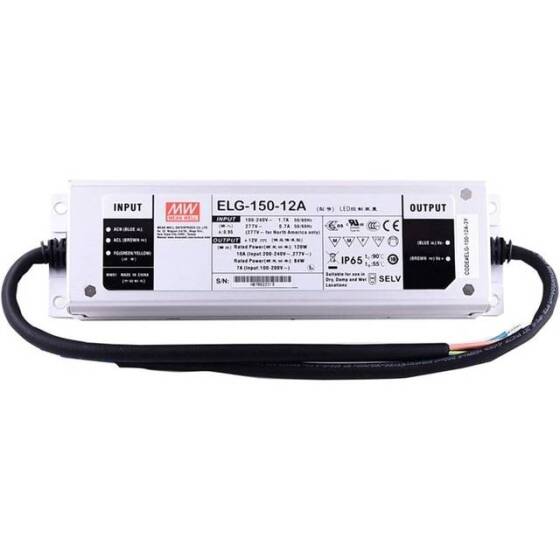 Original Taiwan MEAN WELL ELG-150-12A-3Y Waterproof Power Supply - 1