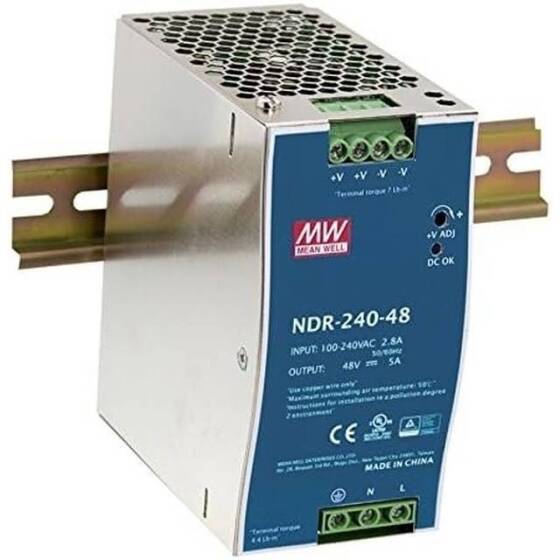 Original Taiwan MEAN WELL NDR-240-24 Rail Power Supply - 1