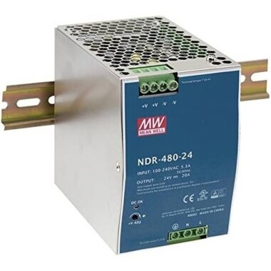 Original Taiwan MEAN WELL NDR-480-24 Rail Power Supply - 1