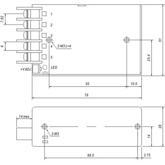 Original Taiwan MEAN WELL RS-25-5 Power Supply - 2