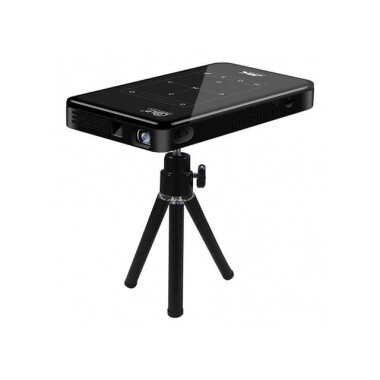 P09 DLP Mini Portable Android Projector 2GB RAM 32GB ROM Home Cinema HDMI Support 4K WiFi Bluetooth Miracast Airplay Mobile Phone EU Plug (Remote Control Without Battery) - 1