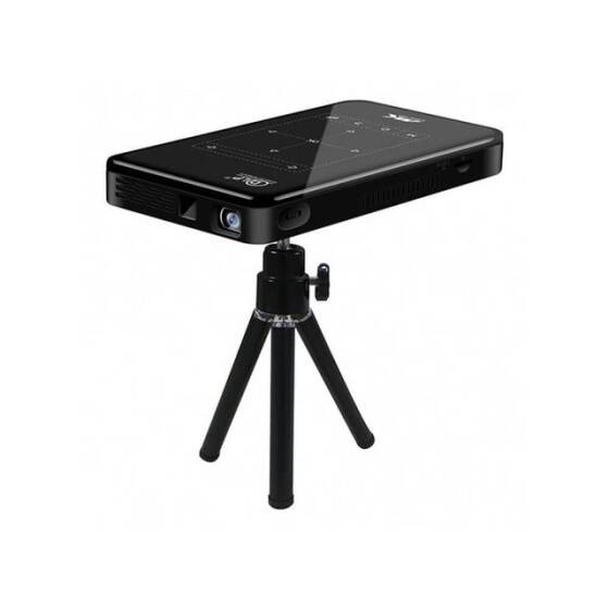 P09 DLP Mini Portable Android Projector 2GB RAM 32GB ROM Home Cinema HDMI Support 4K WiFi Bluetooth Miracast Airplay Mobile Phone EU Plug (Remote Control Without Battery) - 1