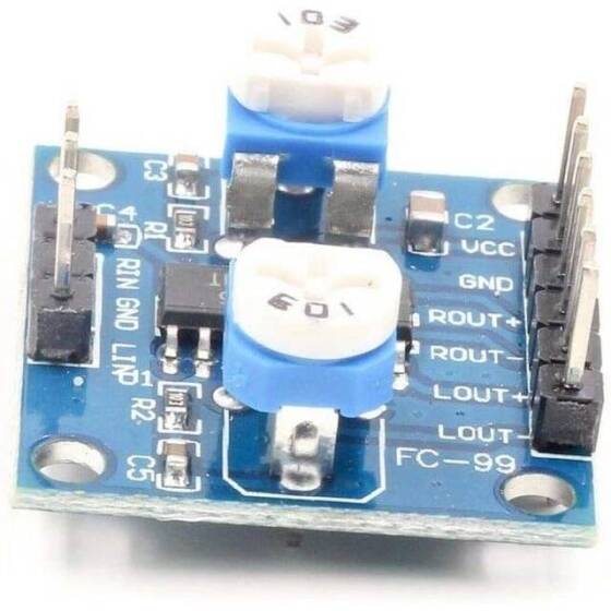 PAM8406 Digital Amplifier Module With Volume Potentiometer 5Wx2 Stereo - 8