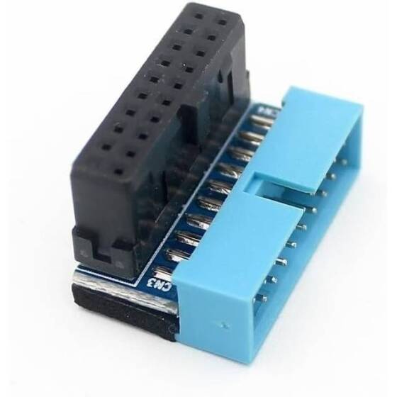 PH19A USB 3.0 19P20P Adapter Black Blue - 1