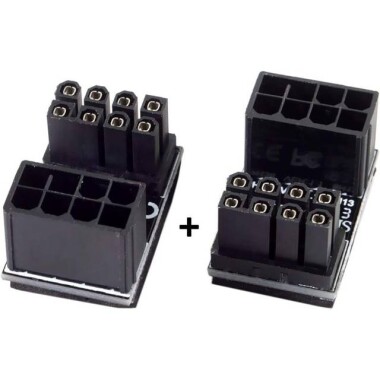 PH36B ATX 8 Pin Adapter ATX 8 Pin Female To 8 Pin Male 180 Degree Angled Adapter For Desktops Graphics Card - 1