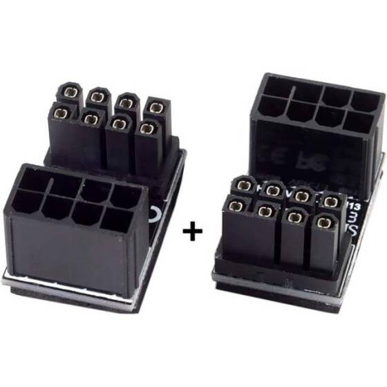 PH36B ATX 8 Pin Adapter ATX 8 Pin Female To 8 Pin Male 180 Degree Angled Adapter For Desktops Graphics Card - 1