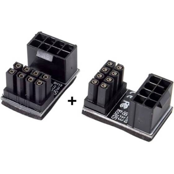 PH36B ATX 8 Pin Adapter ATX 8 Pin Female To 8 Pin Male 180 Degree Angled Adapter For Desktops Graphics Card - 2