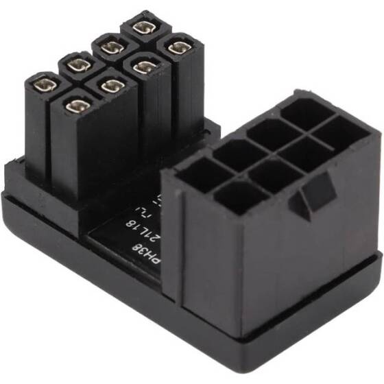 PH38A ATX 8 Pin Adapter ATX 8 Pin Female To 8 Pin Male 180 Degree Angled Adapter For Desktops Graphics Card - 2