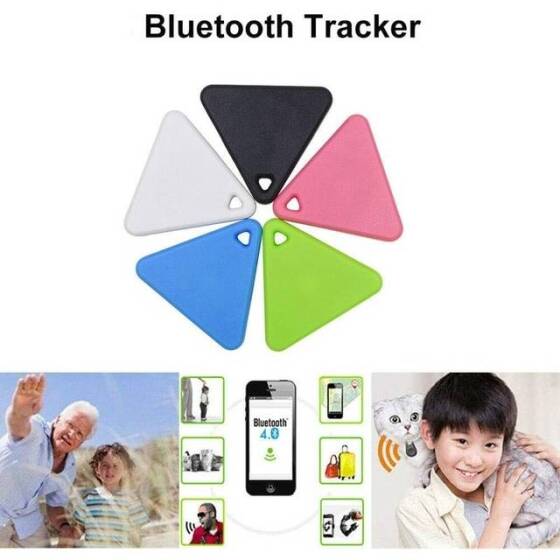 Pink Triangle Smart Mini GPS Tracker Anti-Lost Waterproof Bluetooth Tracer With CR2032 Battery - 2