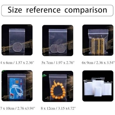Plastic Bags 4x6cm Jewelry Ziplock Zip Zipped Lock Reclosable Poly Clear Packaging Bags (500pcs/bag) - 3