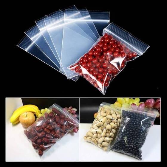 Plastic Bags 8x12cm Jewelry Ziplock Zip Zipped Lock Reclosable Poly Clear Packaging Bags (100pcs/bag) - 3