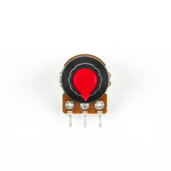 Potentiometer Knob Rotary Switch Cap Inner 6mm External 15mmx17mm Red Color - 2