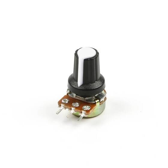 Potentiometer Knob Rotary Switch Cap Inner 6mm External 15mmx17mm White Color - 2