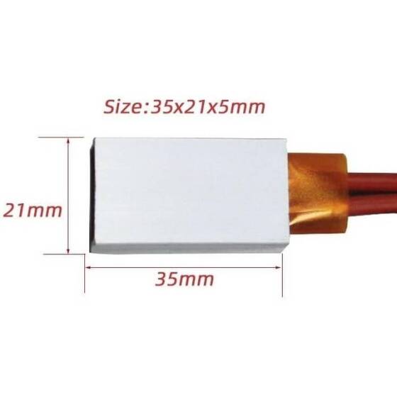 PTC Heaters Plate 12V 70 Degrees 35x21x5mm - 3
