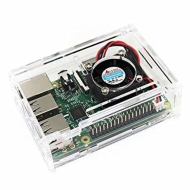 Raspberry Pi 4 Transparent Box with Cooling Fan - 1