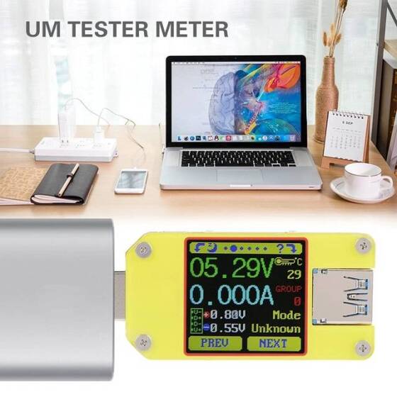 RD UM34 For APP USB 3-0 Type-C DC Voltmeter Ammeter Voltage Current Meter Battery Charge Measure Cable Resistance Tester Without Communication Version - 4