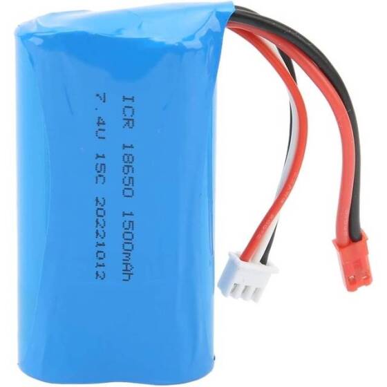 RED 1500MAH 2S 7.4V 35C High Power High Quality Model Airplane LIPO Battery JST Female - 1