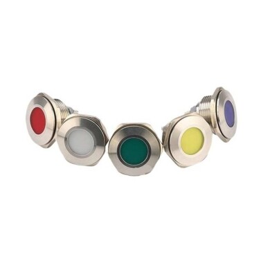 Red 220V 16mm LED Metal Indicator Light - 2