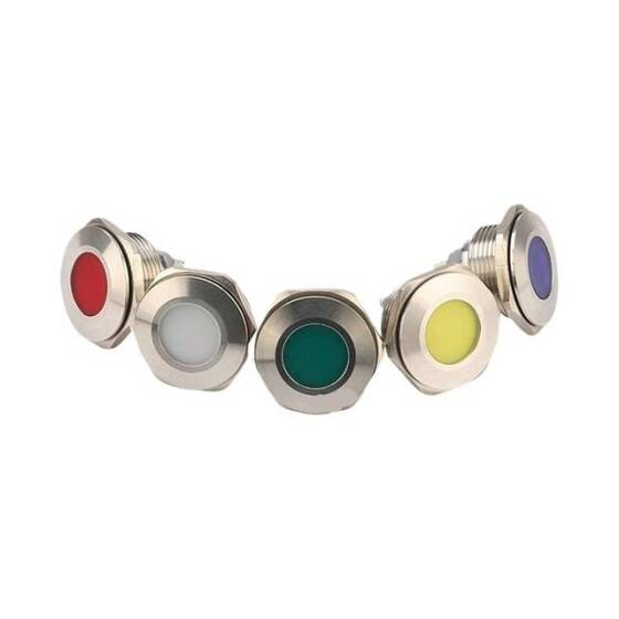 Red 3-9V 19mm LED Metal Indicator Light - 2