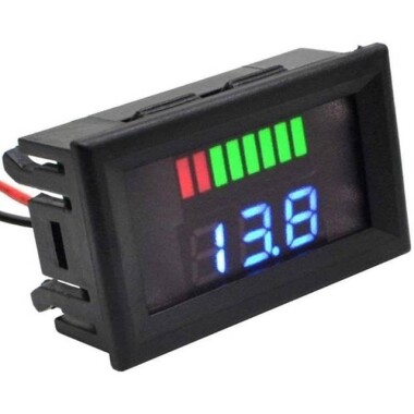 Red 72V Dual Display Automatic Identification Waterproof Voltage Meter - 1