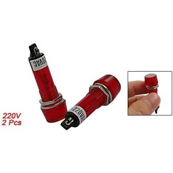 Red AC220V 10mm XD10-3 Small LED Signal Indicator Light - 2