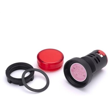 Red AC/DC24V 22mm AD16-22DS LED Power Pilot Signal Light Lamp - 3