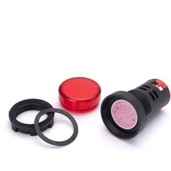 Red AC/DC24V 22mm AD16-22DS LED Power Pilot Signal Light Lamp - 3