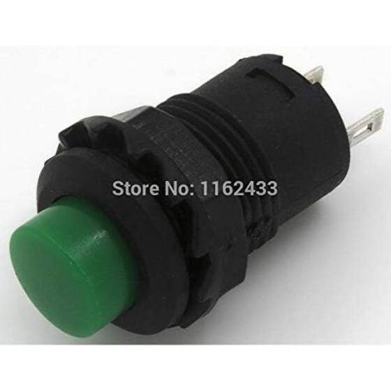 Red DS-427 12mm 2 PIN Lock-Free Self-Reset On-Off Push Button Switch - 3