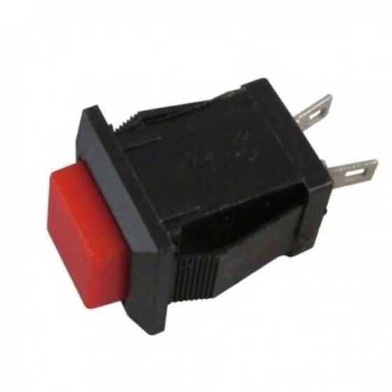 Red DS-429B 10mm 2 PIN Self-Reset Square Push Button Switch - 1