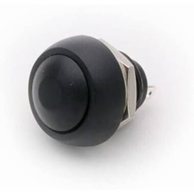 Red Waterproof PBS-33B 12mm 2 PIN Self-Reset Mini Round Push Button - 4