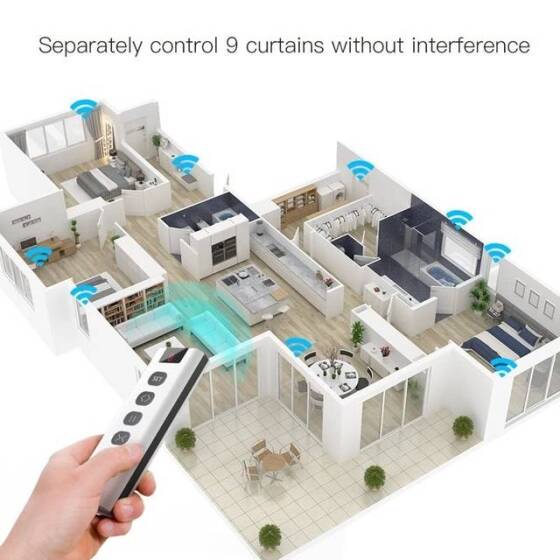 RF433 Light Switch Remote Control With Battery - 3